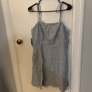 Striped spaghetti strap dress
